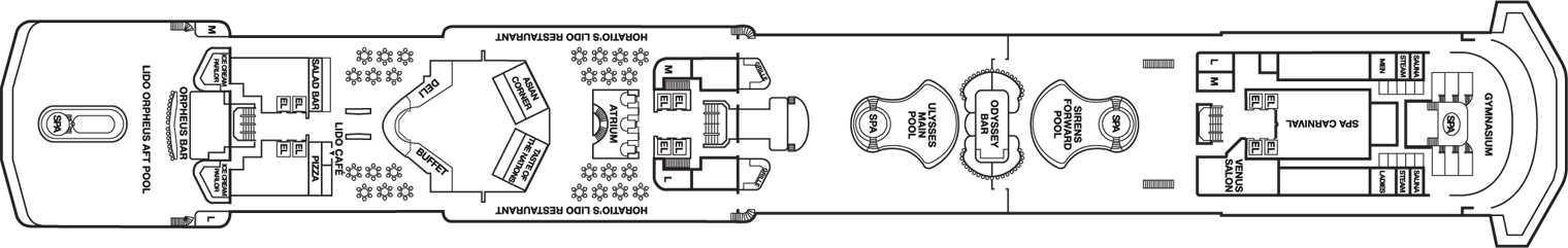 Deckplan Lido Deck – Carnival Miracle