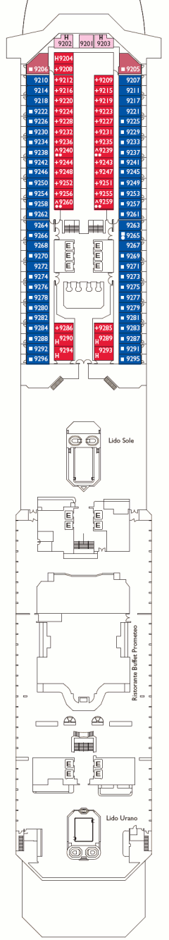 Deckplan Libra Deck – Costa Serena