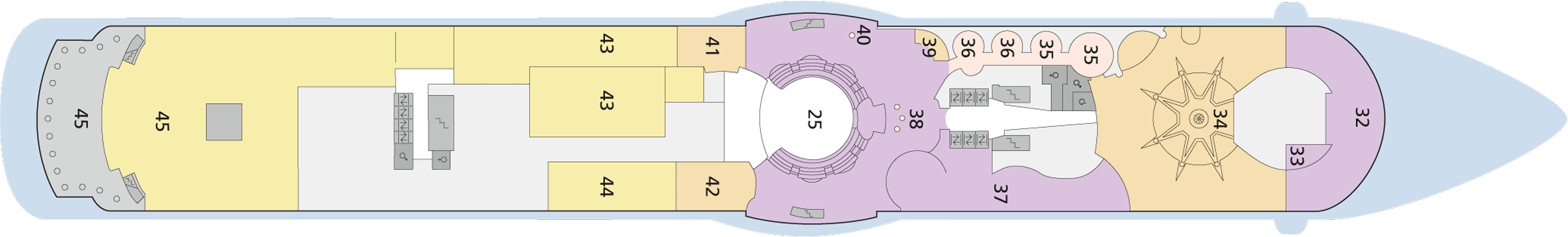Deckplan Deck 10 – AIDAstella