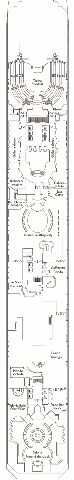 Deckplan Swing Deck – Costa Pacifica