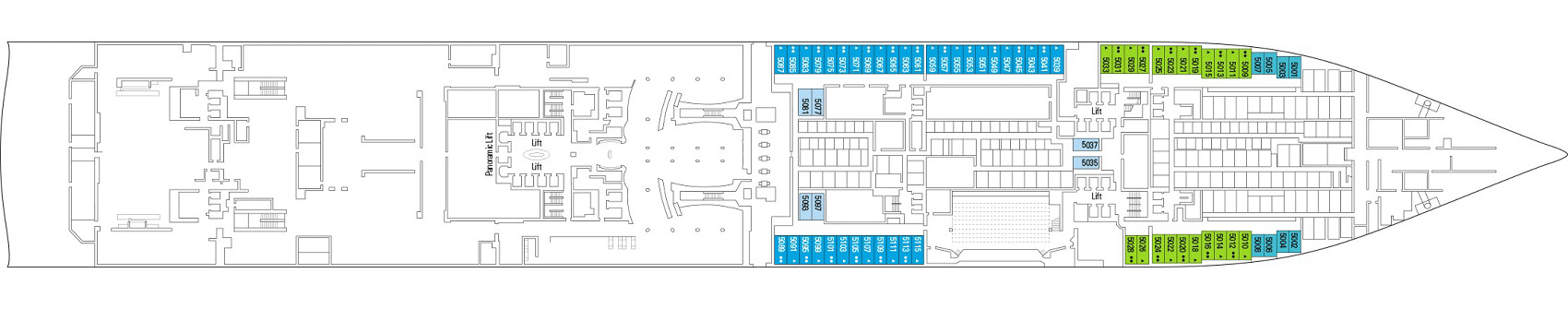 Deckplan Deck 5 - Berlin – MSC World Europa