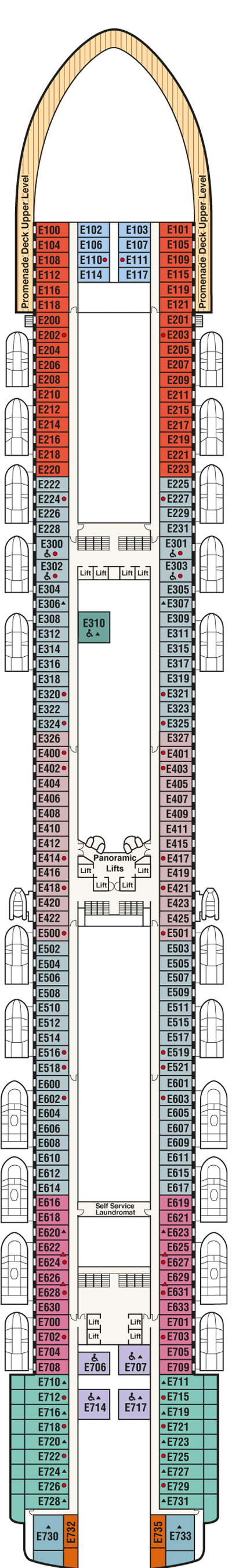 Deckplan Deck 7 Promenade – Sapphire Princess