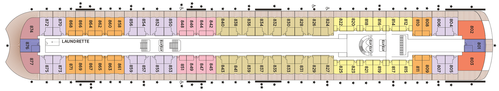 Deckplan Deck 8 – Seven Seas Prestige