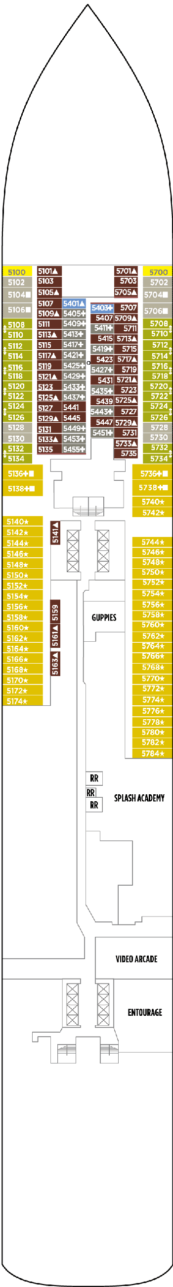 Deckplan Deck 5 – Norwegian Bliss