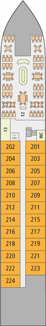 Deckplan Deck 2 – A-Rosa Alva