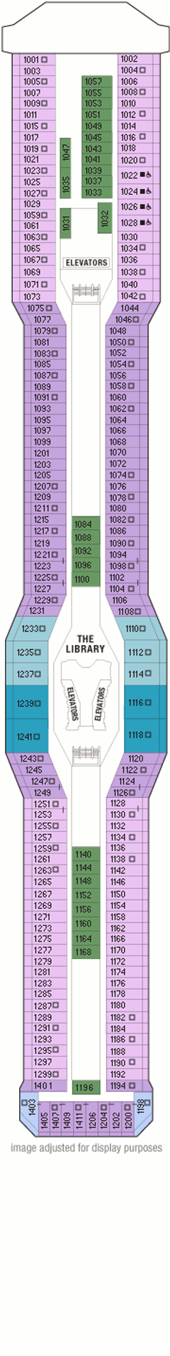 Deckplan Sky Deck – Celebrity Equinox  