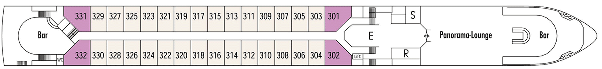 Deckplan Diamantdeck – VIVA Tiara