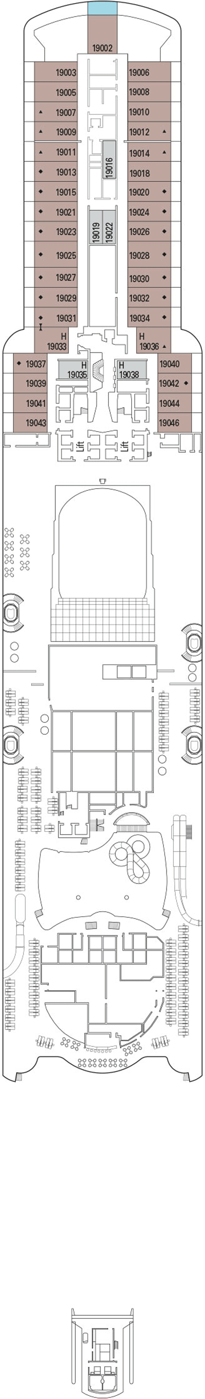 Deckplan Deck 19 – MSC Seashore
