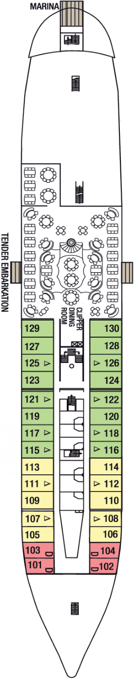 Deckplan Commodoredeck – Royal Clipper