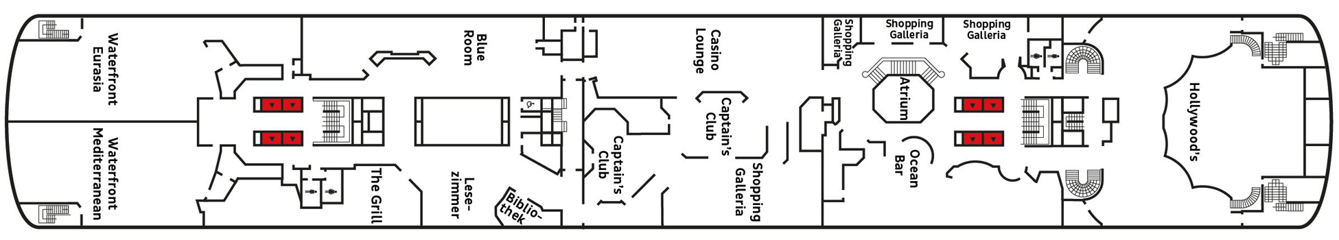 Deckplan Upper Deck – Vasco da Gama