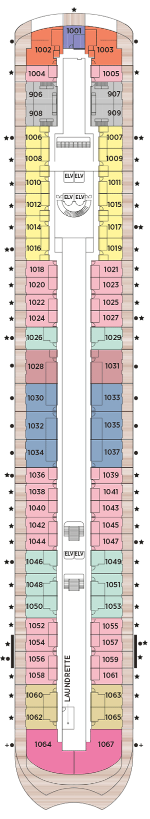 Deckplan Deck 10 – Seven Seas Prestige