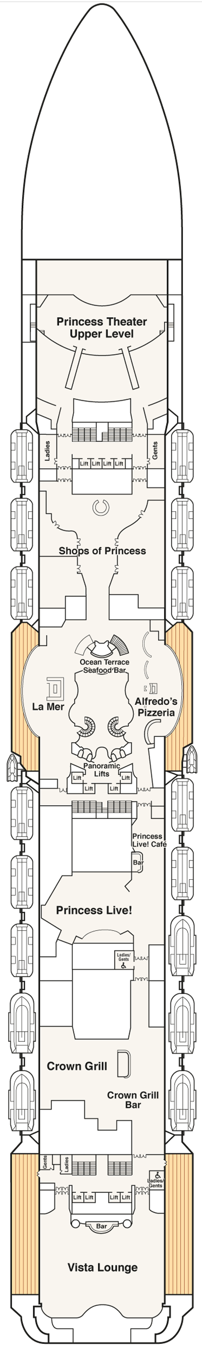Deckplan Deck 7 Promenade – Sky Princess