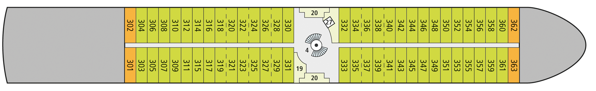 Deckplan Deck 3 – A-Rosa Sena