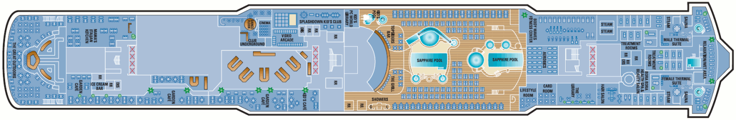 Deckplan Deck 12 – Norwegian Jewel