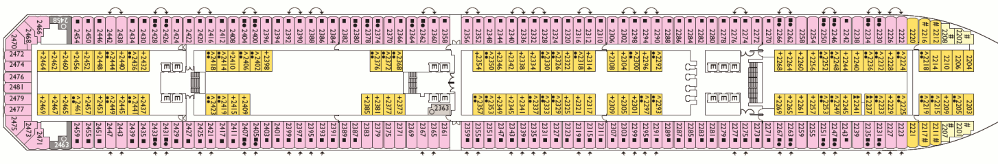 Deckplan Adagio Deck – Costa Pacifica