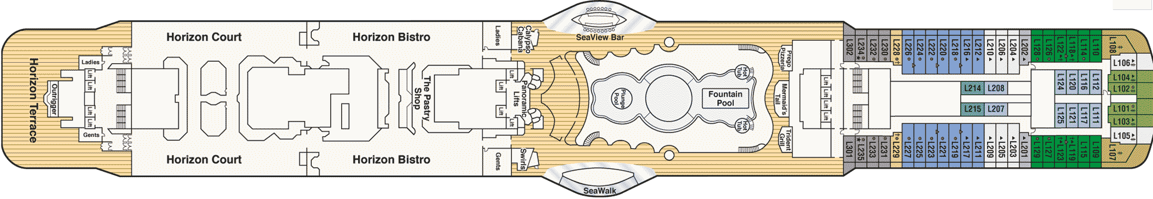 Deckplan Lido 16 – Regal Princess
