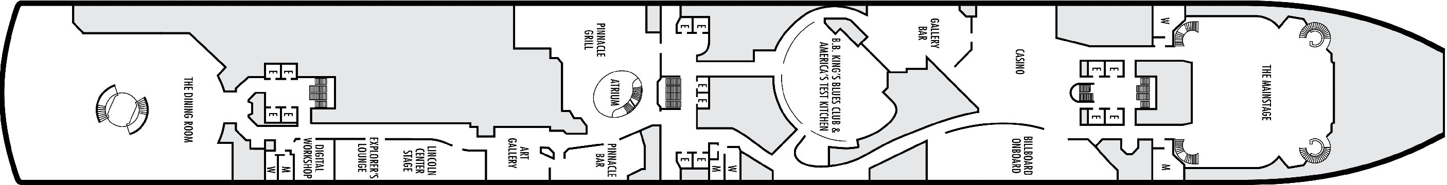 Deckplan Deck 2 - Lower Promenade Deck – Zuiderdam