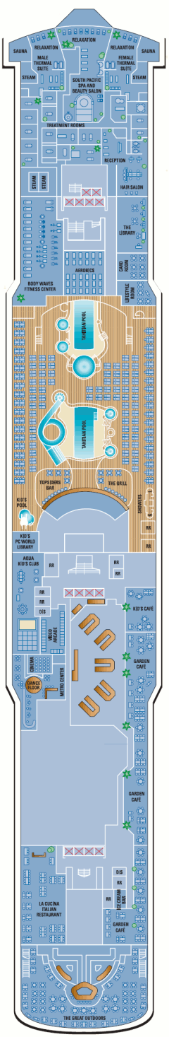 Deckplan Deck 12 – Norwegian Pearl