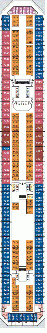 Deckplan Deck 7 Boboli – Costa Favolosa
