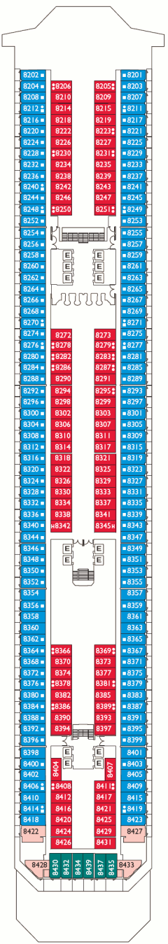 Deckplan Vigo Deck – Costa Fortuna