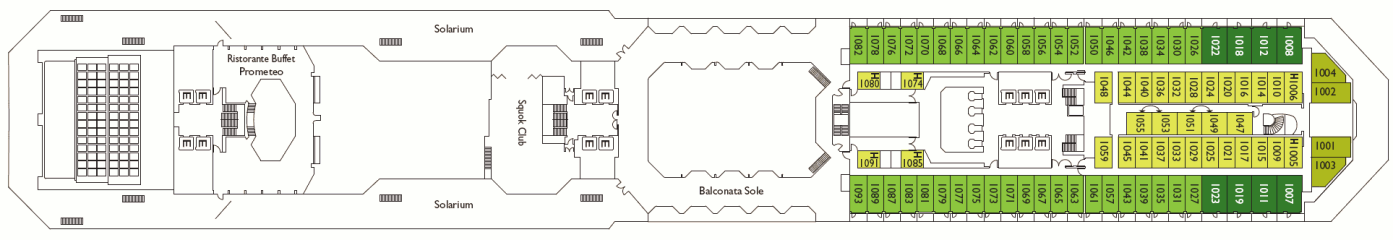 Deckplan Taurus Deck – Costa Serena