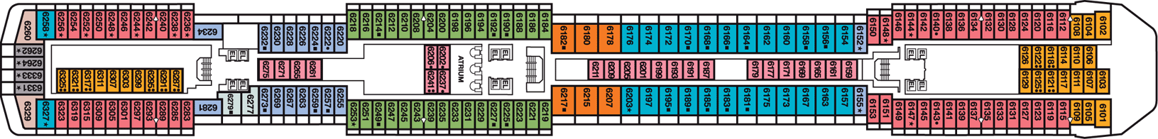 Deckplan Empress Deck – Carnival Pride