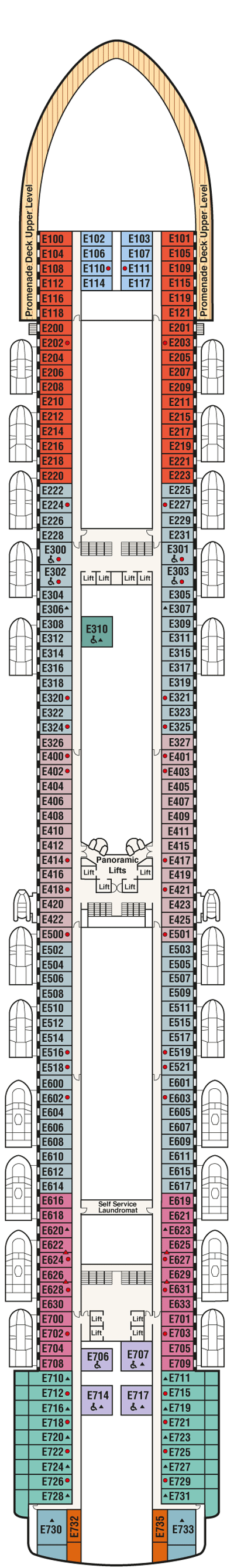 Deckplan Deck 8 - Emerald – Diamond Princess