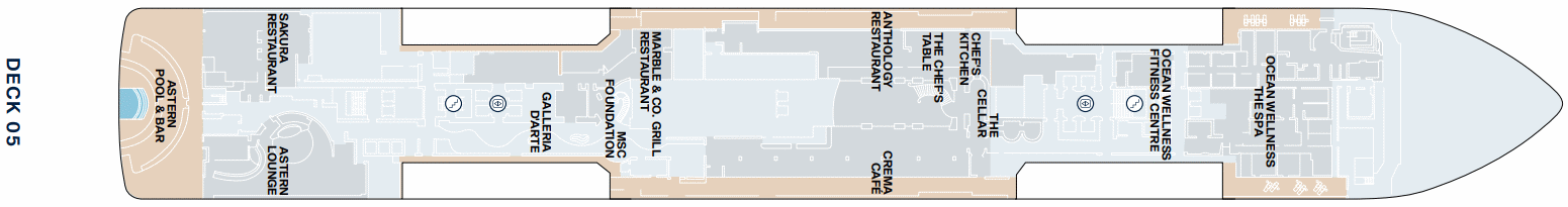 Deckplan Deck 5 – Explora IV