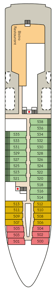 Deckplan Deck 5 – HANSEATIC inspiration