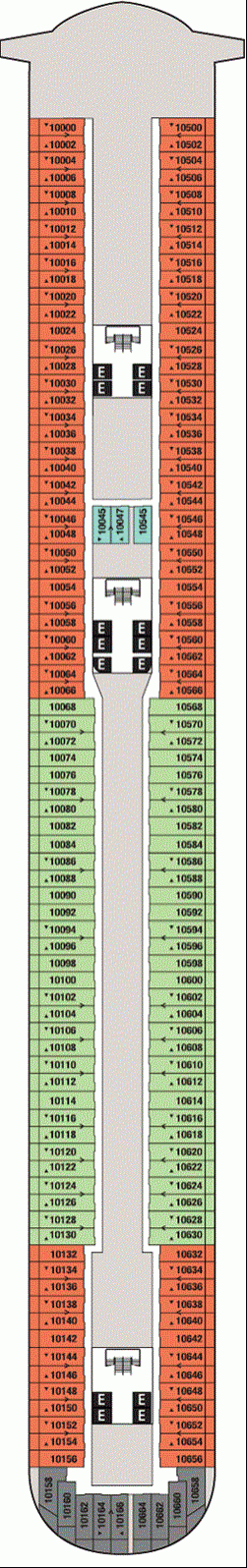 Deckplan Deck 10 – Disney Dream