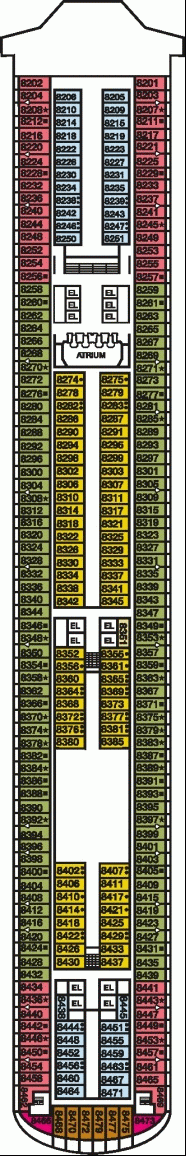 Deckplan Verandah Deck – Carnival Magic