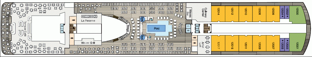Deckplan Deck 12 – Riviera