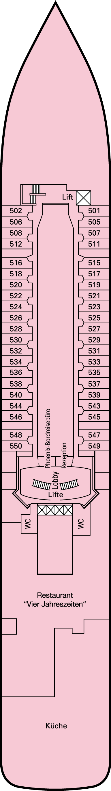 Deckplan Saturn Deck – Amadea