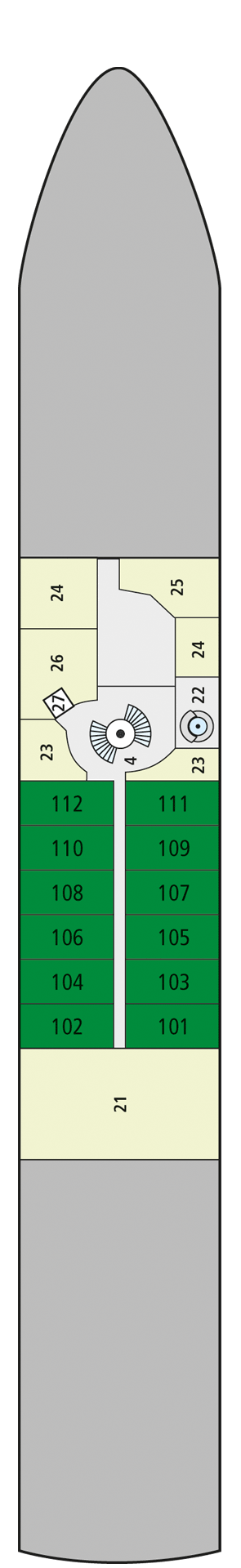 Deckplan Deck 1 – A-Rosa Sena