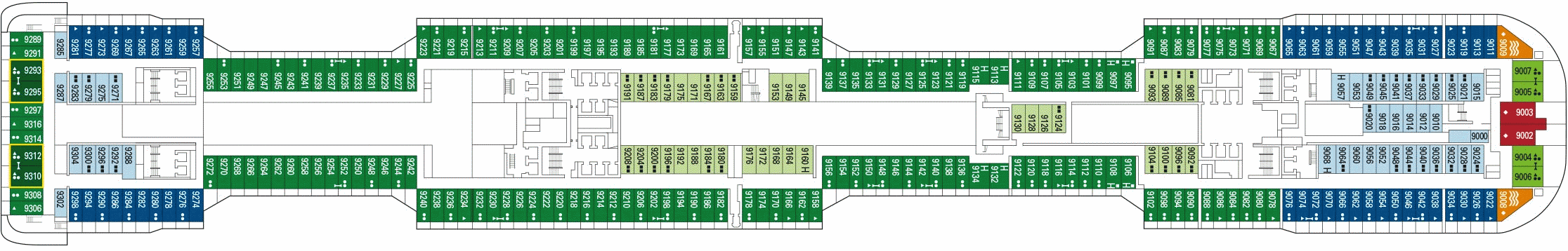 Deckplan Deck 9 – MSC Virtuosa