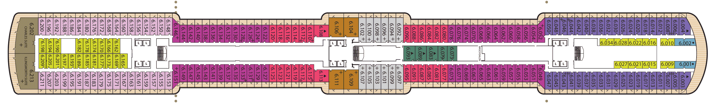 Deckplan Deck 6 – Queen Elizabeth