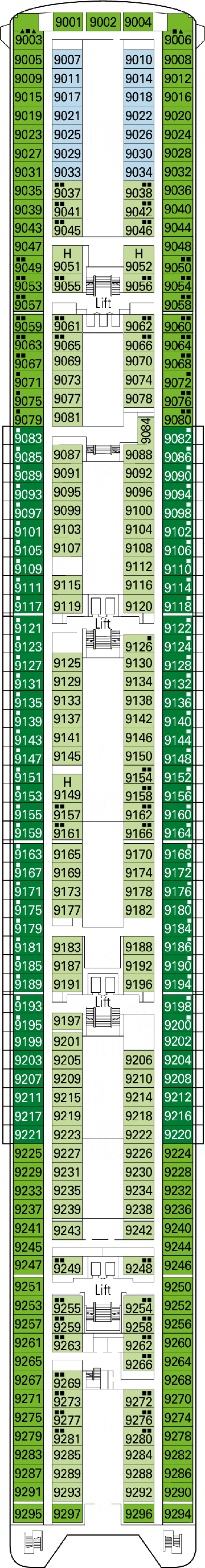 Deckplan Ametista – MSC Armonia