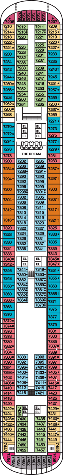 Deckplan Empress Deck – Carnival Dream