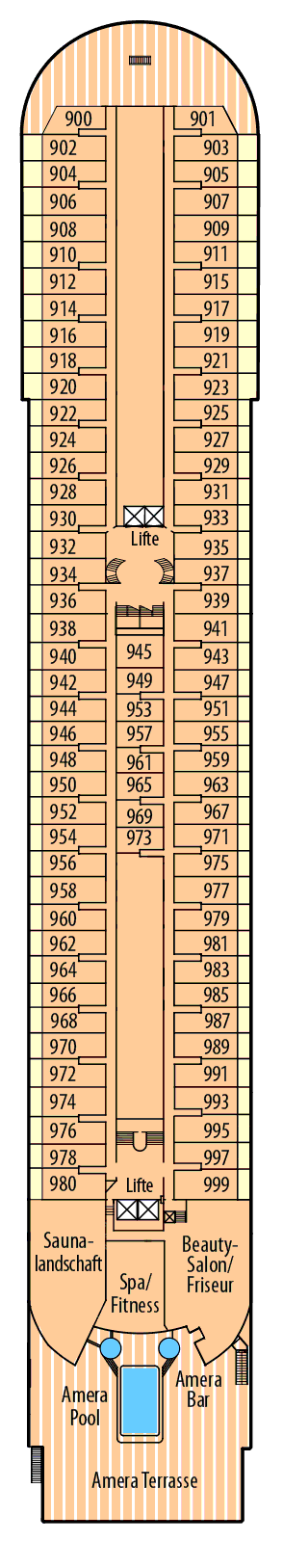 Deckplan Deck 9 - Apollo-Deck – Amera