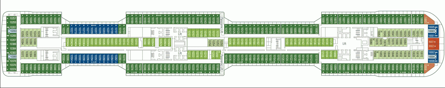 Deckplan Deck 10 - Hagia Sophia – MSC Meraviglia