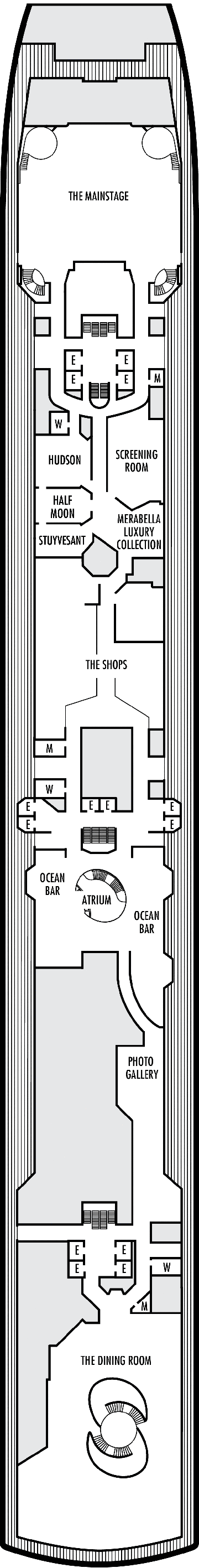 Deckplan Deck 3 - Promenade Deck – Zuiderdam
