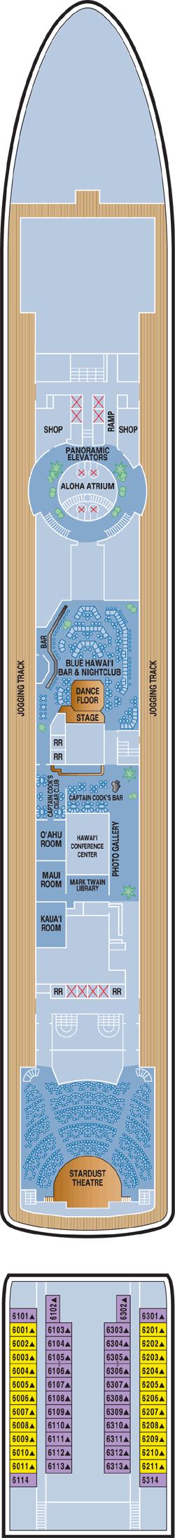 Deckplan Promenade / Oslo Deck – Norwegian Sky