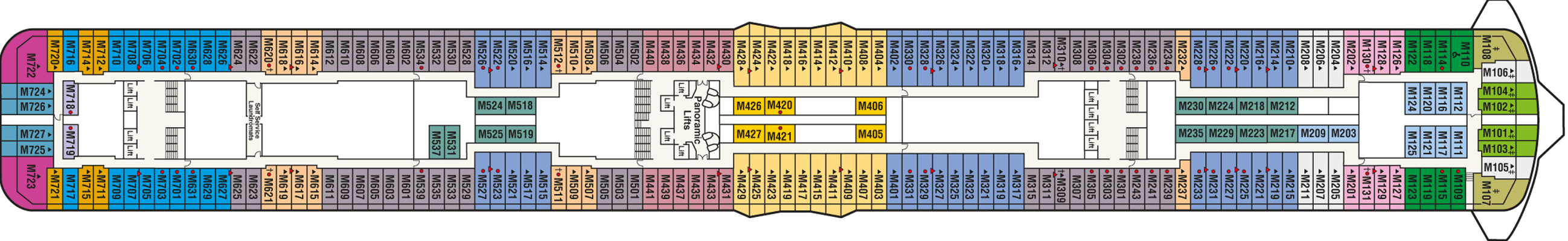 Deckplan Deck 15 Riviera – Majestic Princess