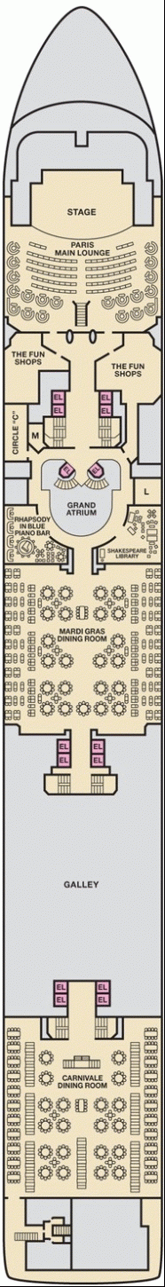 Deckplan Atlantic Deck – Carnival Paradise
