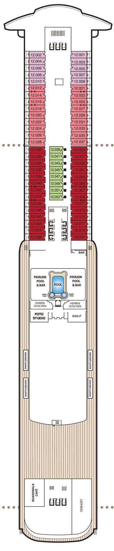 Deckplan Deck 12 – Queen Mary 2
