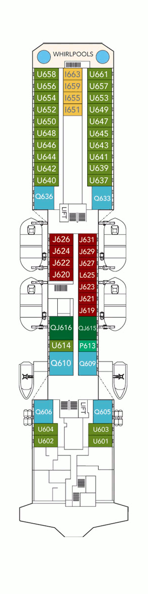 Deckplan Deck 6 – Nordnorge