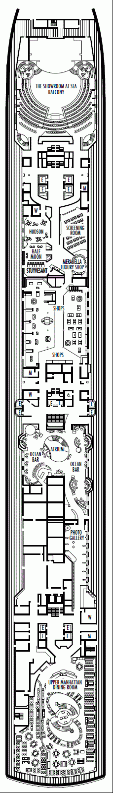 Deckplan Deck 3 - Promenade Deck – Nieuw Amsterdam