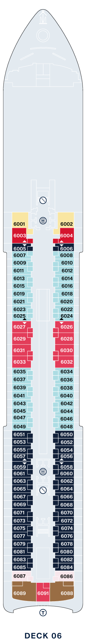 Deckplan Deck 6 – Explora III