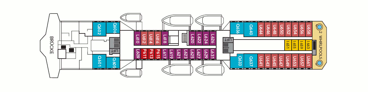 Deckplan Deck 6 – Nordkapp