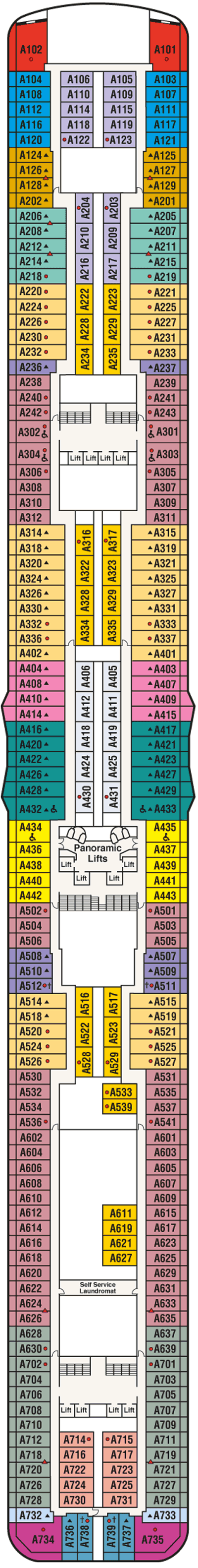 Deckplan Deck 12 Aloha – Sky Princess